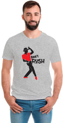 SmarTee Street Printed Men Round Neck Grey T-Shirt