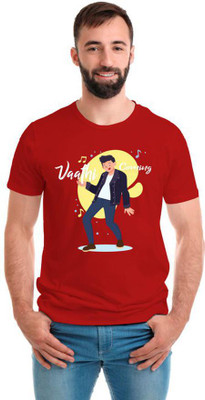 SmarTee Street Printed Men Round Neck Red T-Shirt
