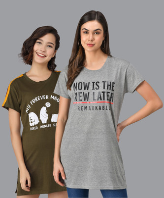 Christy World Women Nightshirts(Multicolor)