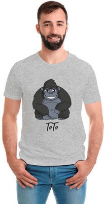 SmarTee Street Printed Men Round Neck Grey T-Shirt