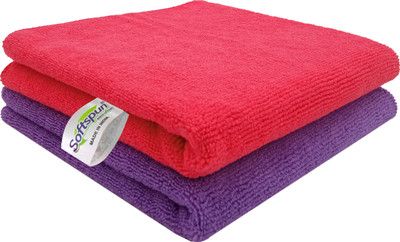 SOFTSPUN Microfiber Vehicle Washing  Cloth(Pack Of 2, 340 GSM)