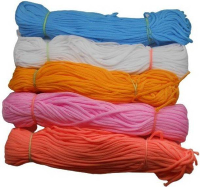 CIKONZA Macrame Cord /threads set of 5 colour 4mm 5o mtr each cord