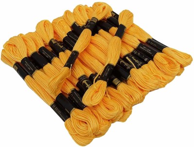 PRANSUNITA Stranded Cotton 6 Strand Cross-Stitch Hand Embroidery Stranded Cotton Craft Sewing Floss Thread, Pack of 10