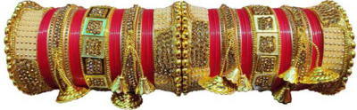 Soniaa Creation Plastic Zircon Chudas(Pack of 34)