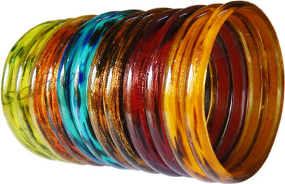 Sahvi handicrafts Glass Bangle Set(Pack of 12)
