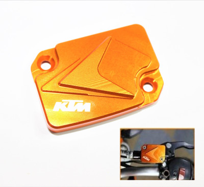 acube mart MOTORCYCLE ALUMINUM CNC FRONT BRAKE FLUID RESERVOIR OIL CAP COVER FOR KTM DUKE 125 200 390 Handlebar Hand Guard(KTM)