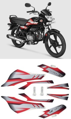 HRBull Sticker & Decal for Bike(Red, Grey)
