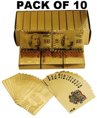 saburi Golden Playing Card Pack of 10(golden)