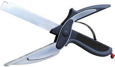 MAGNIFY Cleaver Cutter-2 in 1 Superior Quality Kitchen Knife with Spring Action Multipurpose Vegetable Scissor 1 pc Vegetable & Fruit Grater & Slicer(1 CLEVER CUTTER)
