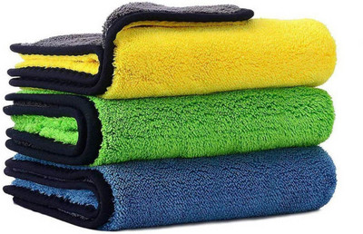 Jiyatech Microfiber Car Towel Pack-4 Wet and Dry Microfiber Cleaning Cloth(4 Units)