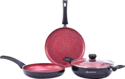 WONDERCHEF Induction Bottom Non-Stick Coated Cookware Set(Aluminium, 4 - Piece)