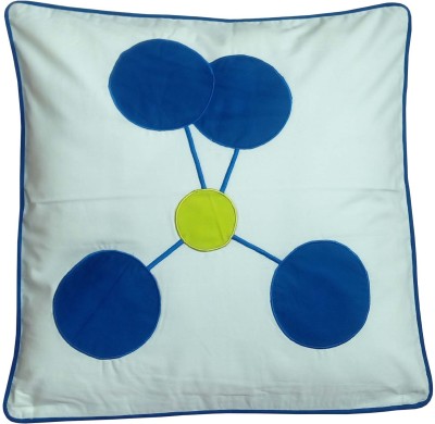 Hugs N Rugs Embroidered Cushions Cover(40 cm*40 cm, Light Blue)