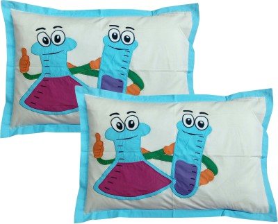 Hugs N Rugs Embroidered Pillows Cover(Pack of 2, 40 cm*60 cm, Multicolor)