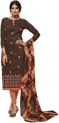 Kimisha Silk Blend Embroidered Salwar Suit Material