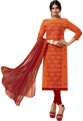 Kimisha Silk Blend Embroidered Salwar Suit Material