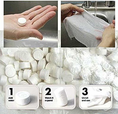 BORIS Magic Tablet Coin Tissue[PACK OF 50 COIN TABLET]Ideal product for home|| office|| restaurants||hospitals||schools||picnic||camping||travel(50 Tissues)