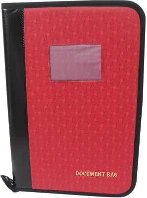 Kopila High Quality PU Leather 20 Leefs(50 Micron) Professional Premium File Folder(Set Of 1, Black & Pink)