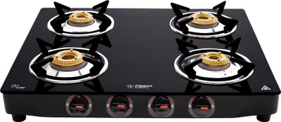 Flipkart SmartBuy Imperio 4 Burners Glass Manual Gas Stove(4 Burners)