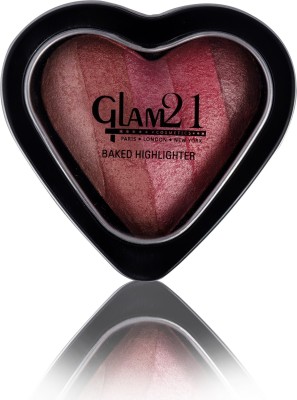 Glam21 Multi baked rainbow palette 01 8 Colours for professional, home uses, bold glittering Shimmer, Smoky Eye Shadow, Skin Friendly Highlighter(Shade - 01)