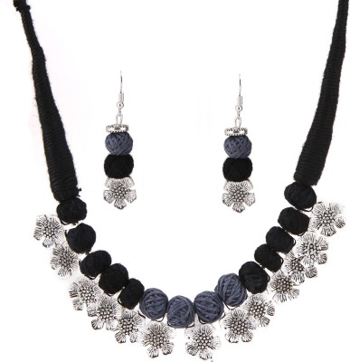 Tandra's Fashion Jewellery Oxidised Silver Black, Grey Jewellery Set(Pack of 1)