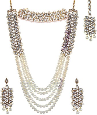 YouBella Alloy White Jewellery Set(Pack of 1)