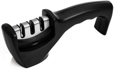 Hayden 3 Stages Knife Sharpener Ceramic Knife Sharpening Steel(Stainless Steel)