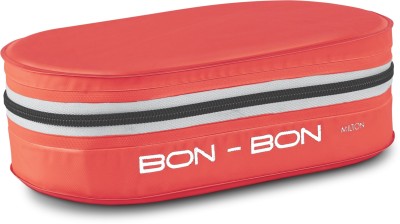 New Bon Bon Lunch Box with 2 leak-proof containers, 280 ml Each, Red 2 Containers Lunch Box(280 ml)