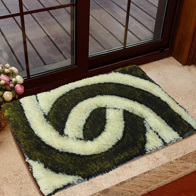 PRESTO Polyester Door Mat(Green, Medium)