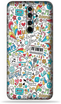 Satisfactory Mi Note 8 Pro Mobile Skin(Music-Graffiti Sticker Skin With Matte Finish)