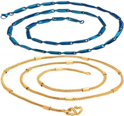 ESG Platinum, Gold-plated Plated Brass, Stainless Steel Chain