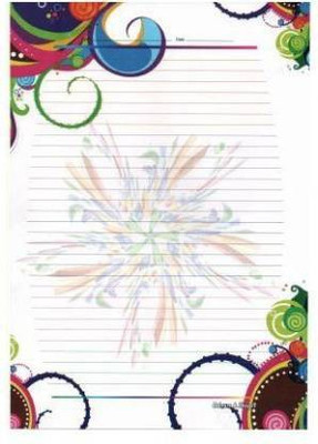 NSG Super One Side Ruled A4 80 gsm Multipurpose Paper(Set of 100, Multicolor)