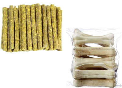Paaltu Combo (500 gm Chicken Munchy Stick + 3 inch Bone 14 Pcs) Chicken Dog Chew(1.5 kg, Pack of 2)