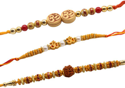GIFTY BASKET Thread GIFTY-RAKHI-COMBO-gb-2-4-6 Mauli Thread Rakhi  Set(3 Rakhi)
