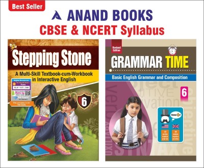 Anand Books Stepping Stone & Grammar Time 6 English Coursebook With Grammar Book For Class 6th (CBSE & NCERT Syllabus U.P. Board)(Paperback, Anand Books)