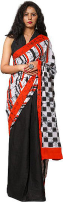 Pinkcity Trade World Printed, Color Block, Blocked Printed Bollywood Pure Cotton Saree(Multicolor)