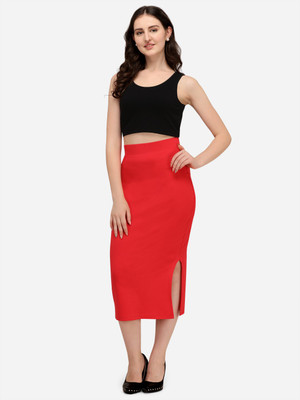 keshav piya fab SHAPEWEAR-Red (L) Polyester Petticoat(L)