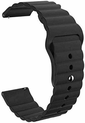 CASEKOO 22 MM STRAP Black wt Red Stitch Line Smart Watch Strap(Black, Red)