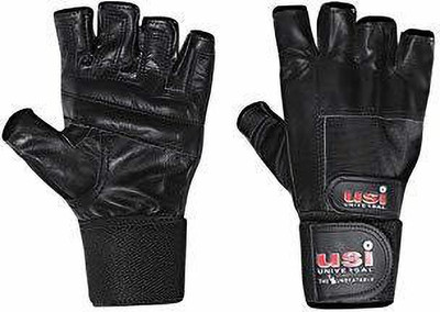usi Gym Gloves , Gym Gloves With Wrist Support , Gloves 733AP-L Gym & Fitness Gloves(Black)