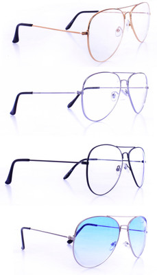 PC STAR Aviator Sunglasses(For Men & Women, Clear, Blue)