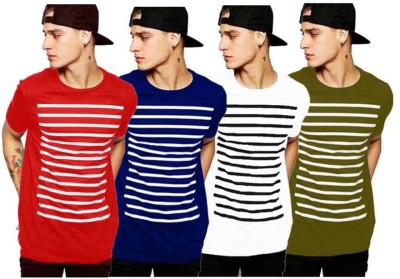 WRODSS Printed Men Round Neck Multicolor T-Shirt