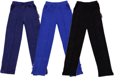 Indistar Regular Fit Girls Black, Blue Trousers