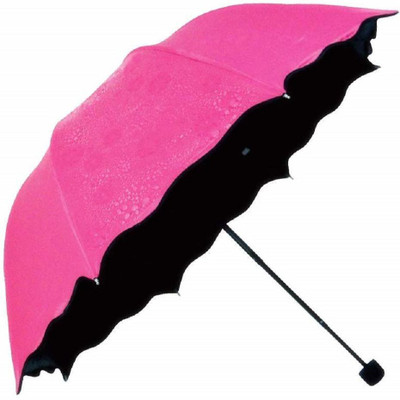 Marrone Folding Umbrella Bloom Flower in Rain Water Lightweight Windproof Umbrella(Multicolor)