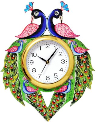 SAGAR HANDICRAFT Analog 30 cm X 30 cm Wall Clock(Multicolor, Without Glass, Standard)