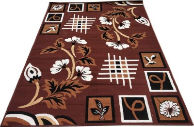 Acarpet Brown Acrylic Carpet(5 ft,  X 7 ft, Rectangle)