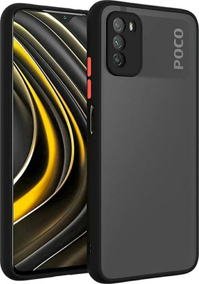 ROSALINE Back Cover for Poco M3(Black, Camera Bump Protector)