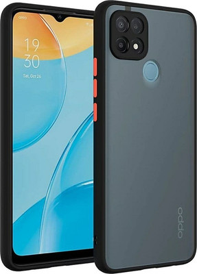 ROSALINE Back Cover for Oppo A15, Oppo A15s(Black, Camera Bump Protector)