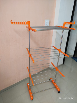 TNC by TNC Steel Floor Cloth Dryer Stand T-CDS-3TIER-01SS-0123(3 Tier)