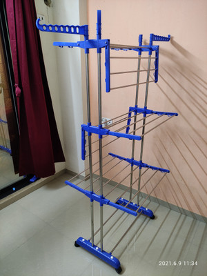 TNC Steel Floor Cloth Dryer Stand T-CDS-3TIER-B2SS-0117(4 Tier)