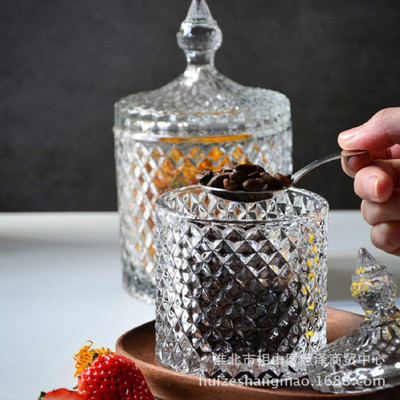K AND D BROTHERS Glass Cookie Jar  - 330 ml(Clear)