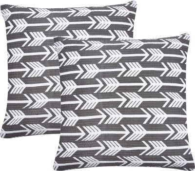 RR Creations Printed Cushions Cover(Pack of 2, 60 cm*60 cm, White, Grey)